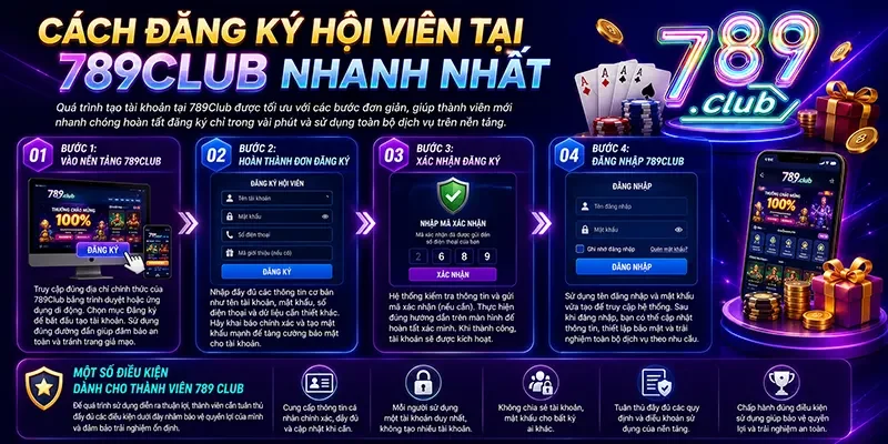 Cách đăng ký hội viên tại 789Club nhanh nhất